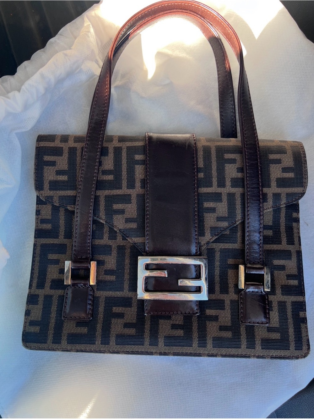 Fendi Zucca FF Top Handle Bag Vintage